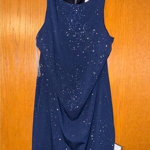 Macy’s: Sparkling Navy Blue Dress with Tags